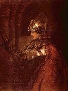 Rembrandt Peale Mann mit Rustung oil